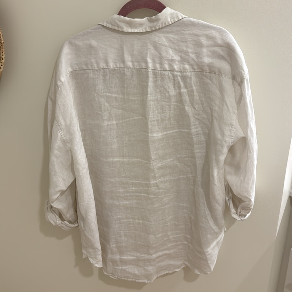 H&M Crisp White Linen Shirt - Picture 3 of 3